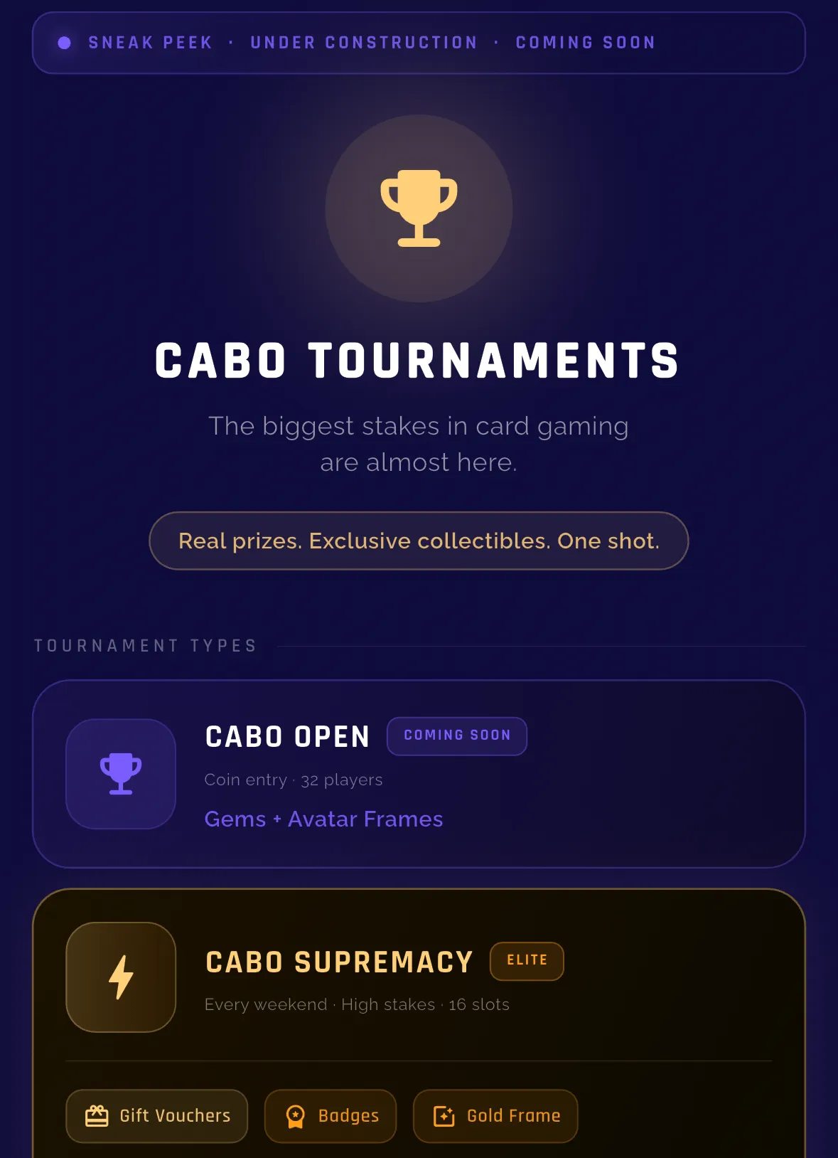 Cabo tournaments preview: Cabo Open and Cabo Supremacy, coming soon